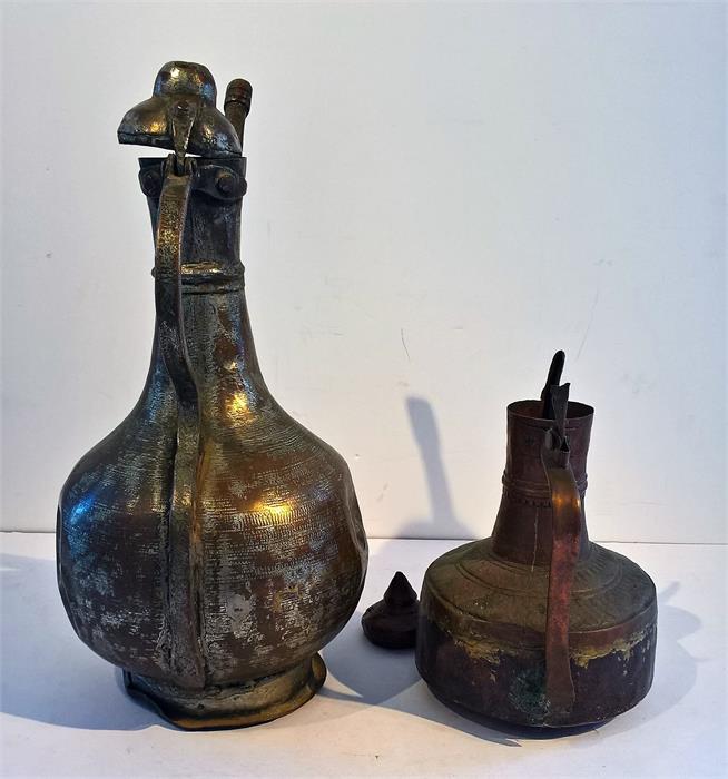 Two Antique Copper Bedouin Coffee Pots - Image 15 of 16