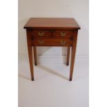 A Reproduction Mahogany Inlaid Occasional Side Table