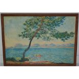 Early 20th Century Vintage Print of Monet's 'Antibes' of 1888