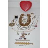 A Small Quantity of Vintage Costume Jewellery