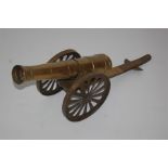 Early 20th C. Reproduction Brass Field Cannon