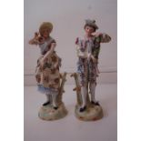 Pair 19th / 20th Century Sitzendorf Figurines