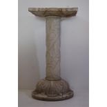 19th C.or Earlier Carved Marble Pedestal