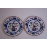 Pair Victorian Wall Plates Imprinted 'TURNER' on Back
