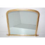 20th C. Gilt-Framed Over Mantle Mirror.