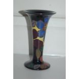 A Royal Stanley Jacobean 'Clematis' Ware Trumpet Vase