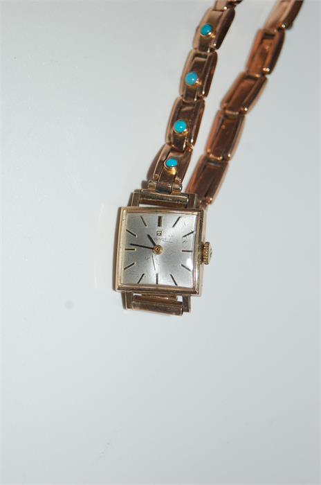 Vintage Tissot Ladies 9ct Gold Cocktail Watch in Original Box - Bild 9 aus 9