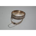 Two Victorian Hallmarked Silver Bangles