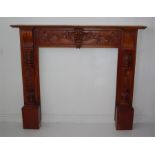 Edwardian Carved Mahogany Fire Surround