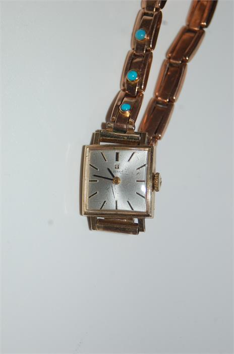 Vintage Tissot Ladies 9ct Gold Cocktail Watch in Original Box - Bild 3 aus 9