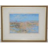 JOHN WOOLNER 'Low Tide.. Instow' Pastel, Signed