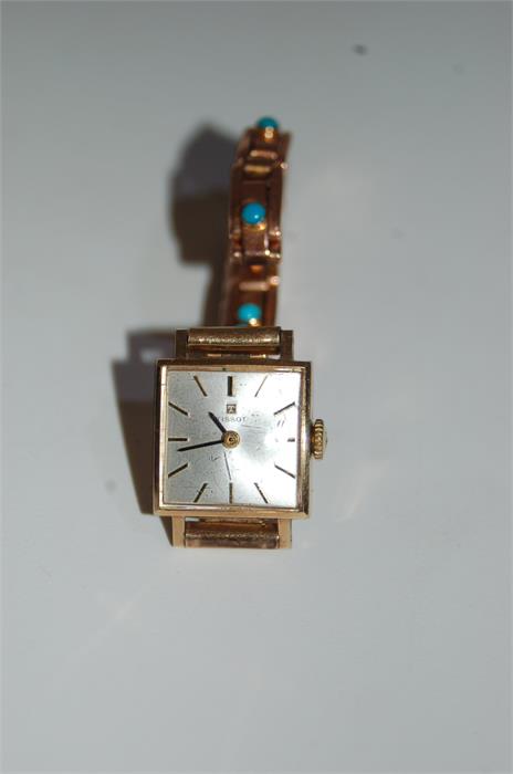 Vintage Tissot Ladies 9ct Gold Cocktail Watch in Original Box - Bild 6 aus 9
