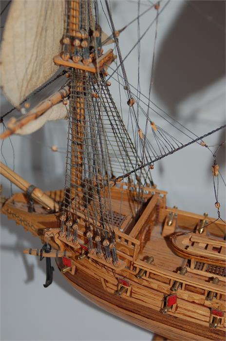 Fine English Four Masted Galleon Ship Model - Image 7 of 15