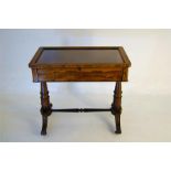 A Victorian Rosewood Glazed Display Table on Turned Supports and Cabriole Legs