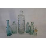 Six 19th Century Poison Bottles