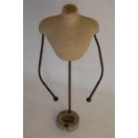 Vintage Weighted Tailors Dummy with Sprung Metal Arms Terminating in Balls