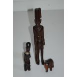 Two African Carved Exotic Wooden Figures