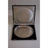 Engraved Sterling Silver Platter (Rubbed Mark) In Presentation Box