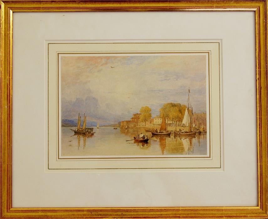 EDWARD SWINBURNE (1765 - c. 1829) Inverary, Loch Fyne, Watercolour, Signed and Inscribed on Reverse - Image 4 of 5