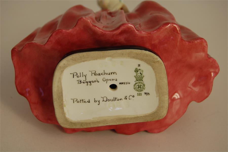 19th C. Royal Doulton Polly Peachum Beggar's Opera Figurines HN55O - Image 3 of 4