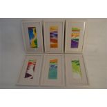 Sue WELD, 20th Century, Six Small Famed Watercolors