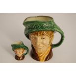 Two Royal Doulton Miniature Character Jugs "'arriet"
