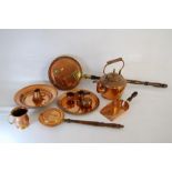 Various Items of copper including a Victorian Kettle etc.
