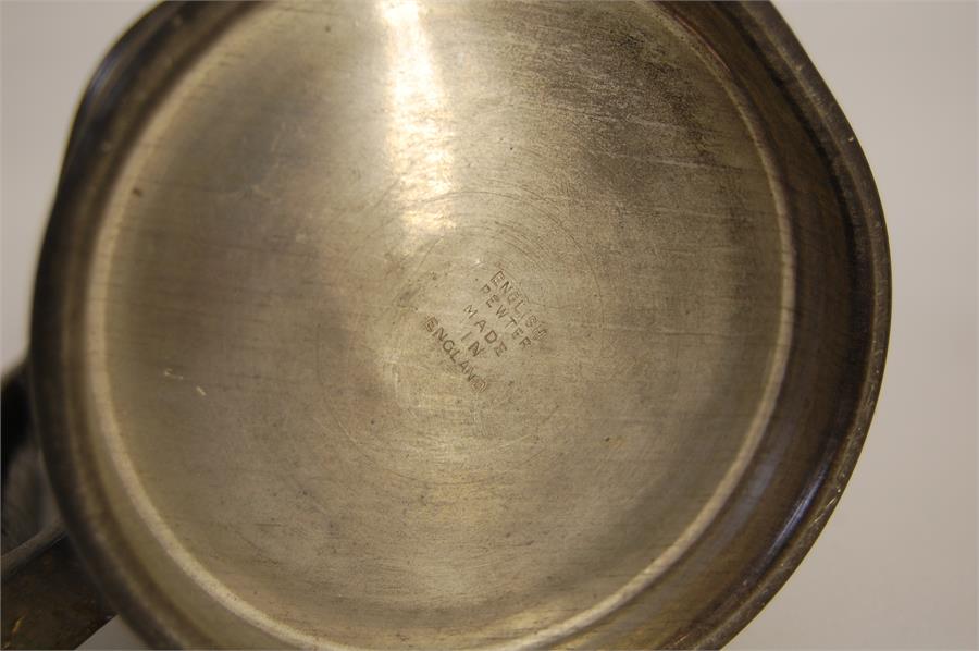 Five Vintage Silver Plate / Pewter Ships Items - Image 3 of 8
