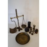 Reproduction Class Toweigh 8oz Scale Together with Various Vintage Weights