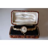 Ladies AVIA Wrist Watch in Original Box, 9ct Gold, Working