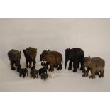 A Herd of Ebony Elephants (10 in all, one bone)