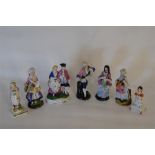 A Collection of 18th/19th C Figurines, Possibly Bow & Chelsea