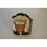 Royal Doulton Miniature Toby Jug 'North American Indian' D 6614 1966