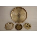 Four 20th Century Silver Plate Ships Ash Tray / Dish