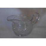 Fine 19th C Cut Glass Cream Jug