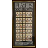 A Framed Collection of RAF Squadron Players Cigarette Cards