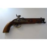 Mid 19th Century British Lancer Pistol, Steel and Brass Furniture, Swivel Ramrod