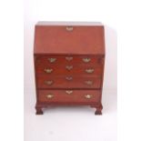 Mahogany Drop Front Bureau Converted to Television Display Cabinet