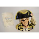 Royal Doulton Character Jug of the Year Vice-Admiral Lord Nelson D6932, 1993