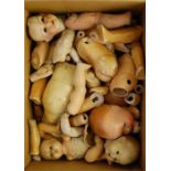 Box of 19th / 20th Century Dolls Parts