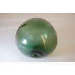 19th Century Hand Blown Green Glass Fishing Net Weight