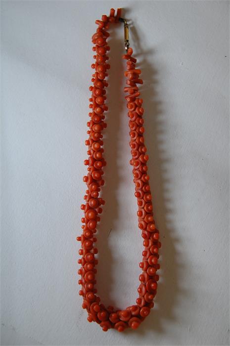 Georgian Carved Coral Necklace