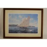 The Racing Schooner-Westward by John Steven Dews 1986, Signed Print