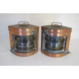 Pair Neptune Port / Starboard Ship's Lanterns, Numbered Consecutively