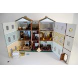 Vintage Dolls House in the Style of a Regency Town House including all Contents
