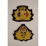 Two Officers' Cap Badge