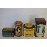 Four 20th Century Metal Tins