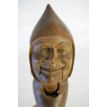 18th / 19th Century Continental Wooden Nutcracker Carved with a Scary Jester Face