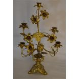 Vintage Gilded Metal Candelabra, Possibly Ecclesiastical