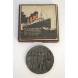 THE SINKING OF THE LUSITANIA 1915 Cast Bronze Commemorative medal by KARL GOETZ